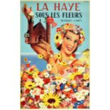 Travel Poster Hague Flower Festival Netherlands