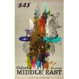 Travel Poster Middle East SAS Airlines Otto Nielsen