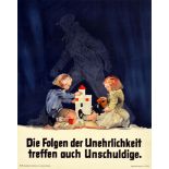 Propaganda Poster Dishonesty Consequences Germany Children Health Safety