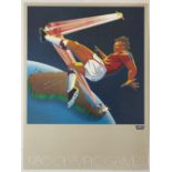Sport Poster Levis Moscow 1980 Olympic Games South America Football