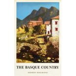 Travel Poster Basque Country French Railways Roland Oudot