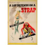 Propaganda Poster Air Force Pilot Safety Strap