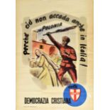 Propaganda Poster Italy Elections Democrazia Cristiana Soviet Atrocities