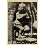 Travel Poster Cambodia Siem Reap Angkor Elephant Terrace