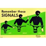 Propaganda Poster Road Signals Bike Cyclist Safety