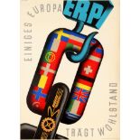 Propaganda Poster ERP Chain Links Europe Carries Prosperity