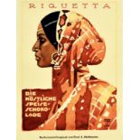 Advertising Poster Riquetta Chocolate Ludwig Hohlwein