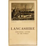 Travel Poster Lancashire British Isles New Clarence Dock Generating Station