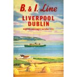 Travel Poster B&I Line Liverpool Dublin