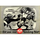 Sport Poster Football World Cup 1966 Binding Beer