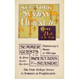 Advertising Poster New York Sunday Herald Art Nouveau