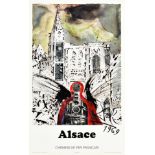 Travel Poster Alsace Salvador Dali SNCF French