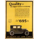 Advertising Poster Chevrolet Quality Automobile Cars