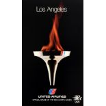 Sport Poster Los Angeles United Airlines 1984 Olympic Games