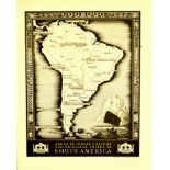 Propaganda Poster South America Map Indian Culture Principal Tribes
