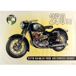 Advertising Poster Puch 250 SG Motorcycle Steyr-Daimler-Puch