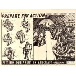 Propaganda Poster Parachute Training Fitting Equipment In Aircraft