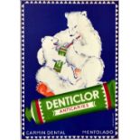 Advertising Poster Denticlor Anticaries Toothpaste Polar Bears