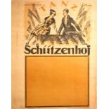 Advertising Poster Art Deco Dance Schutzenhof