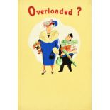 Advertising Poster Overloaded Parcel Delivery Shopping