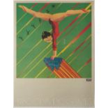 Sport Poster Levis Moscow 1980 Olympic Games Asia Gymnast