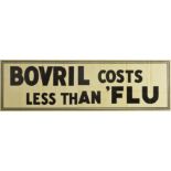 Advertising Poster Bovril Beef Hot Drink Costs Less Flu