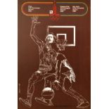 Sport Poster Moscow Olympics 1980 Games Basketball