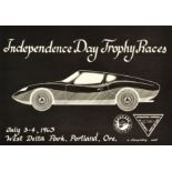 Sport Poster Independence Day Trophy Races