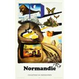 Travel Poster Normandie Salvador Dali SNCF German