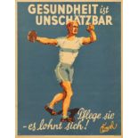 Propaganda Poster Health Is Priceless Sport Doval Motivation Germany