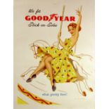 Advertising Poster Goodyear Soles Pinup Dickens Carousel