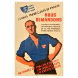 Propaganda Poster Christian Workers Youth France