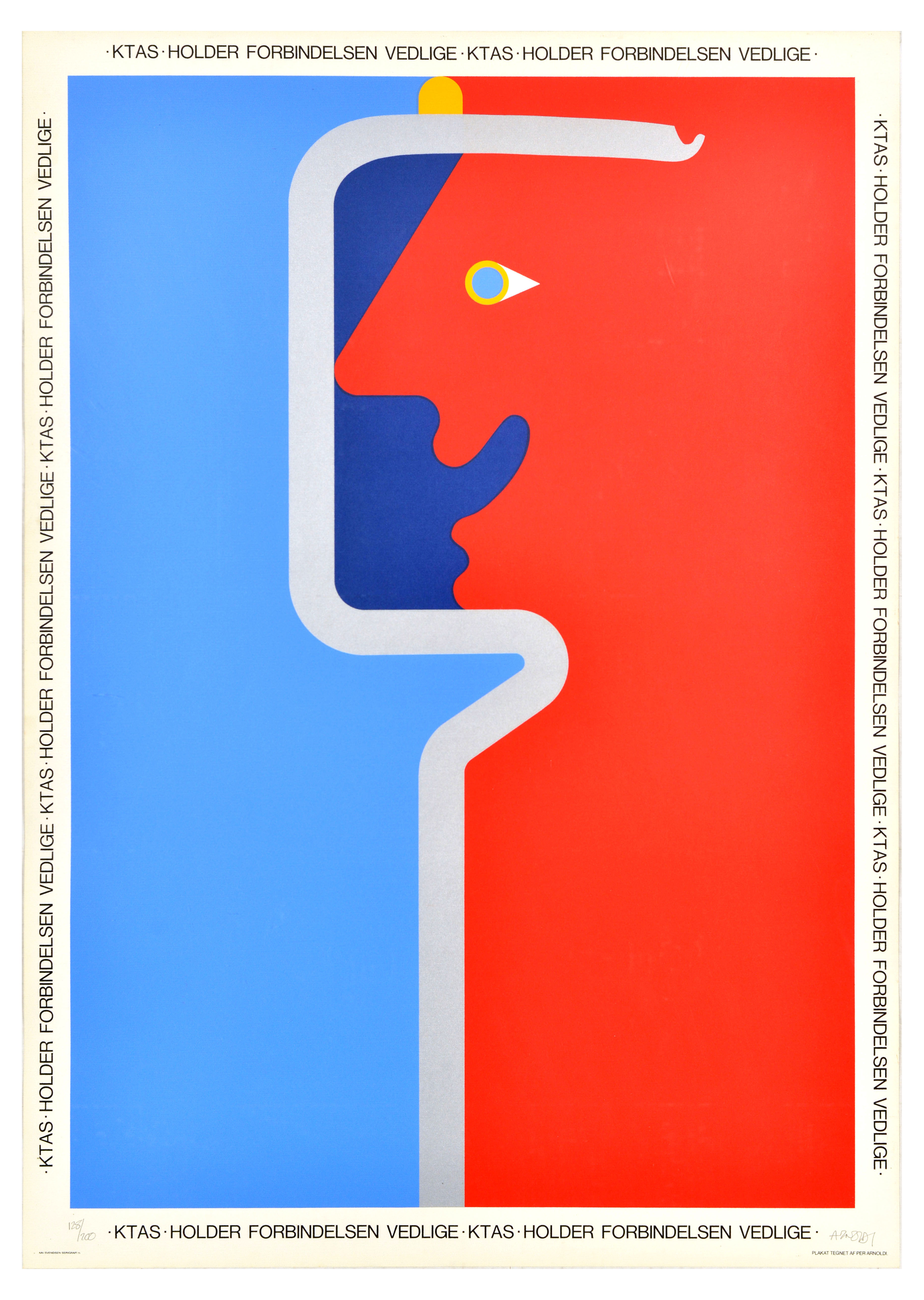 Advertising Poster Per Arnoldi Danish Design KTAS Holder Forbindelsen