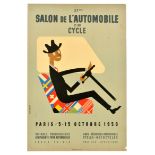 Advertising Poster Automobile And Cycle Show Paris Jean Colin