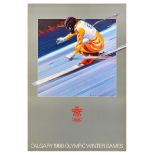 Sport Poster Calgary 1988 Winter Games Skiing Lynch