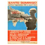 Propaganda Poster Santo Domingo USA Aggression Dominicana