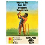 Sport Poster Indian Summer Cricket England Vs India 1979