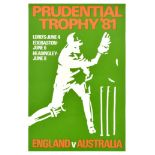 Sport Poster Cricket Prudential Trophy 81 England V Australia