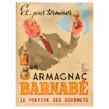 Advertising Poster Armagnac Barnabe Drink Alcohol France