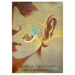 Advertising Poster Hans Erni Modernism Telephone Ear Reiner Empfang