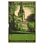 Advertising Poster Chichester Cathedral Sussex Restoration Fund