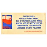 Propaganda Poster Polish United Workers Party Edward Gierek