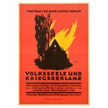 Propaganda Poster Hans Sachs War Impact Kriegsreklame People Soul And War