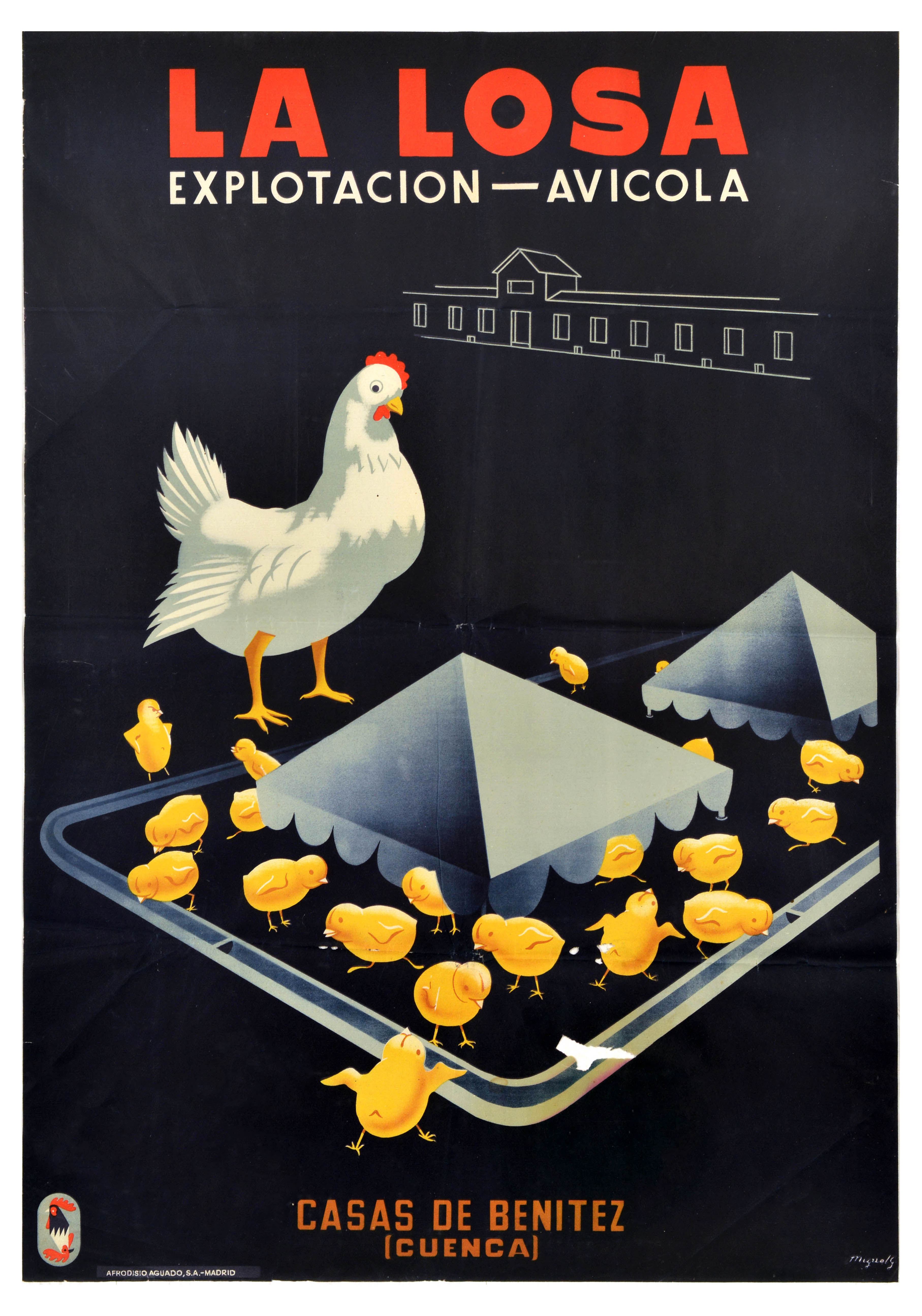 Advertising Poster La Losa Poultry Farm Casas De Benitez