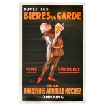 Advertising Poster Arnould Mochez Brewery French Beer Biere Ale Lager