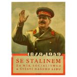 Propaganda Poster Stalin For Peace Socialism Czechoslovakia