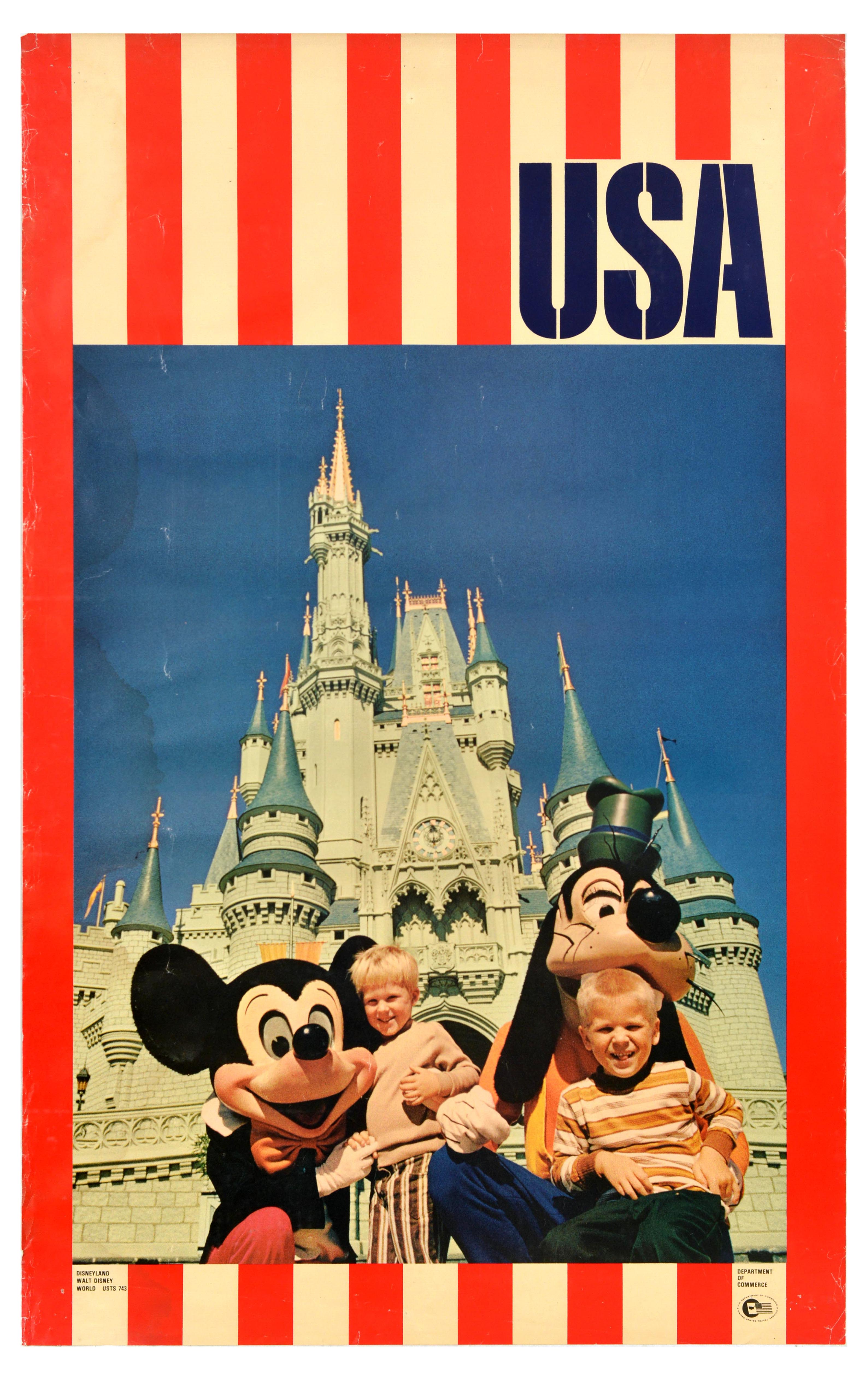 Travel Poster Set USA Disneyland Britain Buckingham Palace Geneva Switzerland