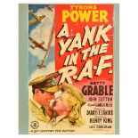 Movie Poster A Yank In The RAF WWII Pilot Tyrone Power Betty Grable