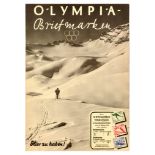 Sport Poster 1936 Winter Olympic Games Olympia Stamp Skiing