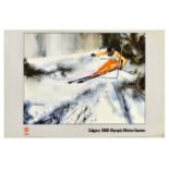 Sport Poster Calgary 1988 Winter Games Skiing Cooper